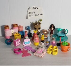 30 Piece Kids Mix Accessories Bundle Toy Figures Doll Accessories Play set